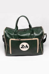 24H Le Mans Austin 48h green leather travel bag